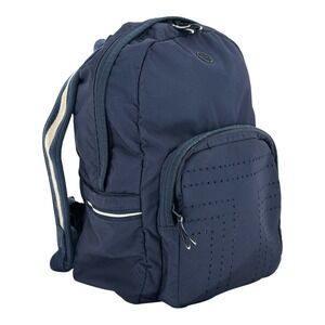 Tory Sport Nylon Backpack Blue Perforated Pocket Striped Straps Travel School